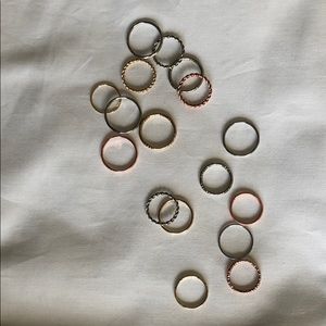 assortment of rings